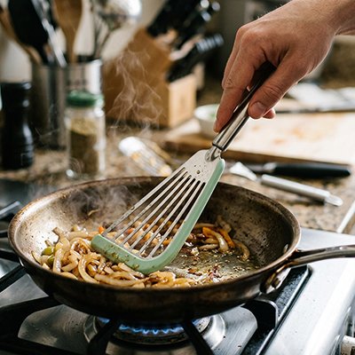 Spatule Cuisine vert ,papa tourne les patates.